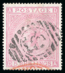 Stamp of Great Britain » 1855-1900 Surface Printed » 1867-83 High Values 1867-1873 wmk Anchor 5s rose on blued paper used