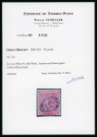 Stamp of Great Britain » 1855-1900 Surface Printed » 1867-83 High Values 1867-1873 wmk Anchor 5s rose on blued paper used