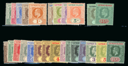 Stamp of Cayman Islands 1902-12 mint group on card