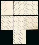 Stamp of Egypt » 1922-1936 King Fouad I Definitives » Issued Stamps 1936-37 King Fouad "Postes" Issue: 1m to 20m, complete set of seven, Royal Cancelled on reverse, bottom left corner sheet marginal control blocks of four