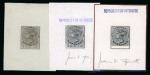 Stamp of Nigerias » Lagos 1884 group of three Sperati reproductions "proofs" of the 2s6d