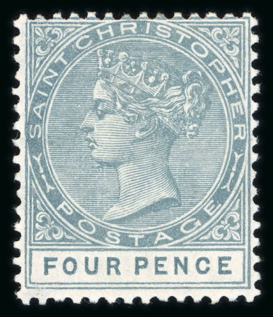 Stamp of St. Kitts-Nevis » St. Christopher 1882 wmk CC mint set of 8 to 1s, with both 1s shades