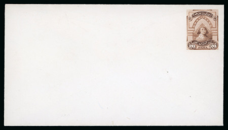 Stamp of Egypt » 1867-69 Penasson » Essays 1867 National Bank Note Co.: 20pa essay in brown on white envelope