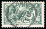 Stamp of Great Britain » King George V » 1913-19 Seahorse Issues 1913 Waterlow £1 dull blue-green used