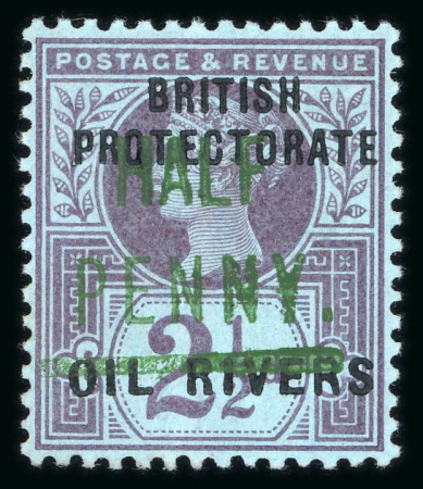 Stamp of Nigerias » Niger Coast Protectorate 1893-94 handstamped 1/2d on 2 1/2d (type 7 in vermilion)