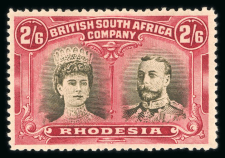 Stamp of Rhodesia 1910 2s6d sepia and crimson mint, large part o.g.