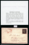 Stamp of Great Britain » 1840 1d Black and 1d Red plates 1a to 11 1840, 1d black pl.11 FH with margins just touched at right and left, on cover to London