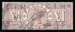 Stamp of Great Britain » 1855-1900 Surface Printed » 1883-84 & 1888 High Values 1888 Orbs £1 brown-lilac fine used with perfins