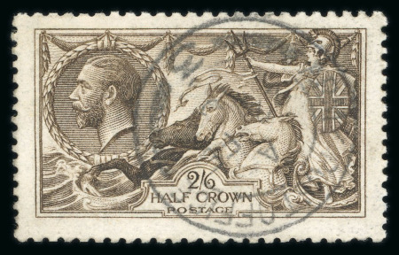 Stamp of Great Britain » King George V » 1913-19 Seahorse Issues 1915 De La Rue 2s6d blackish brown fine used with "Army Post Office" cds