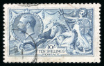 Stamp of Great Britain » King George V » 1913-19 Seahorse Issues 1915 De La Rue 10s pale blue used with part cds