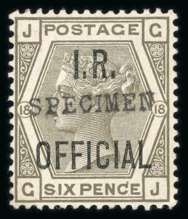 Stamp of Great Britain » Officials Inland Revenue: 1882-1901 IR Official 6d grey overprinted SPECIMEN mint