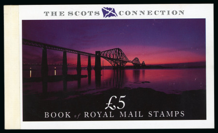 Stamp of Great Britain » Queen Elizabeth II 1989 Scots Connection £5 booklet with the third pane completely imperforate