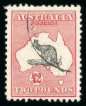 Stamp of Australia » Commonwealth of Australia 1929 £2 black and rose used