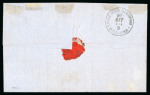 Stamp of Egypt » 1866 First Issue » Issued Stamps 20pa Blue and 1pi claret, perforation 12½, tied on 1866 (20.10) folded letter sheet from Cairo to Alexandria