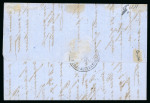 Stamp of Egypt » 1866 First Issue » Issued Stamps 2pi Yellow-orange, perforation 12½, tied on 1867 (28.1) folded letter sheet from Cairo to Alexandria