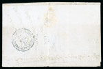 Stamp of Egypt » 1866 First Issue » Issued Stamps 2pi Yellow-orange, perforation 12½, bisected single, tied on 1867 (22.7) folded letter sheet from Cairo to Alexandria
