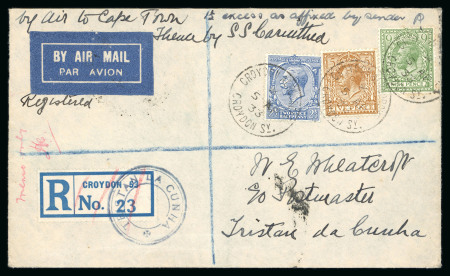 Stamp of Tristan da Cunha 1919-34 group of 8 covers