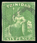 Stamp of Trinidad and Tobago » Trinidad & Tobago 1851-79, Stock of the earlier issues in counter book with a useful range of mint issues