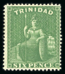 Stamp of Trinidad and Tobago » Trinidad & Tobago 1851-79, Stock of the earlier issues in counter book with a useful range of mint issues