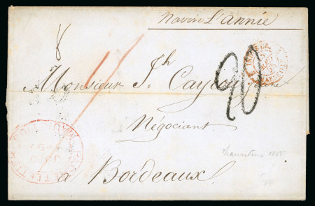 Stamp of Mauritius » Pre-Stamp & Stampless Postal History 1852-58 group of seven stampless entires