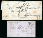 Stamp of Mauritius » Pre-Stamp & Stampless Postal History 1852-58 group of seven stampless entires