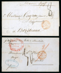 Stamp of Mauritius » Pre-Stamp & Stampless Postal History 1852-58 group of seven stampless entires