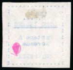 Stamp of Long Island 1916 2d black on thin wove paper, initialled in red ink, unused without gum as issued, showing variety "L" in "LONG" doubled