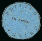 Stamp of British Guiana » 1850 Cotton-Reels (SG 1-8) ONE OF THREE UNUSED 12 CENTS RECORDED
