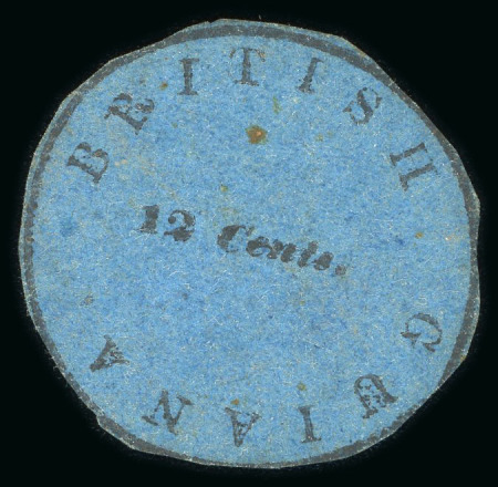 Stamp of British Guiana » 1850 Cotton-Reels (SG 1-8) ONE OF THREE UNUSED 12 CENTS RECORDED