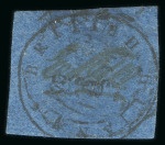 Stamp of British Guiana » 1850 Cotton-Reels (SG 1-8) THE "AMUNDSEN" 12 CENTS INDIGO EXAMPLE