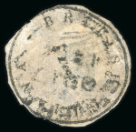 Stamp of British Guiana » 1850 Cotton-Reels (SG 1-8) 1850-51, 4 cents black on pale yellow, pelure paper