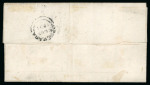 Stamp of British Guiana » 1850 Cotton-Reels (SG 1-8) THE UNIQUE CUT-ROUND 4 CENTS ON PELURE PAPER ON COVER