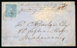 Stamp of British Guiana » Later Issues » 1860-76 Ship Issues (SG 29-115) 1860 Envelope from Demerara to Mahaicony with 1860-76 Ship issue 4 cents paying internal rate