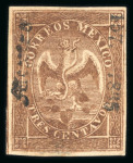 Stamp of Mexico » 1864 "Eagle" Issue 1865 Mexico District 3c Brown Eagle Laid Paper 157-1865
