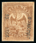 Stamp of Mexico » 1864 "Eagle" Issue 1866 Mexico District 3c Brown Eagle 55-1866