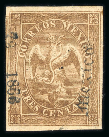 Stamp of Mexico » 1864 "Eagle" Issue 1866 Mexico District 3c Brown Eagle 72-1866