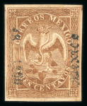 Stamp of Mexico » 1864 "Eagle" Issue 1866 Mexico District 3c Brown Eagle 48-1866
