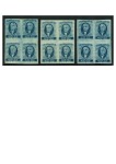 Stamp of Mexico » 1856-61 "Hidalgo" Issues 1856 No Overprint ½ Real Blue two mint blocks of four group