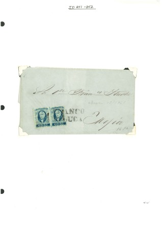 Stamp of Mexico » 1856-61 "Hidalgo" Issues 1856 Various Districts ½ Real Blue group