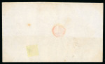 Stamp of Mexico » 1856-61 "Hidalgo" Issues 1856 Durango Nombre de Dios ½ Real Blue pair on cover