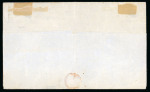 Stamp of Mexico » 1856-61 "Hidalgo" Issues 1856 Guadalajara Tamazula ½ Real Blue strip of four on cover and Guanajuato two strips of four on two covers