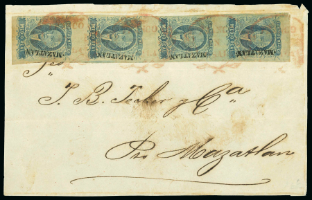 Stamp of Mexico » 1856-61 "Hidalgo" Issues 1856 Mazatlán ½ Real Blue group