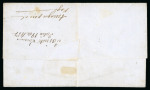 Stamp of Mexico » 1856-61 "Hidalgo" Issues 1856 Monterrey ½ Real Blue block of four on cover