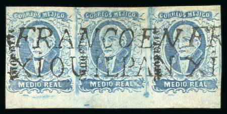 Stamp of Mexico » 1856-61 "Hidalgo" Issues 1856 Morelia ½ Real Blue group