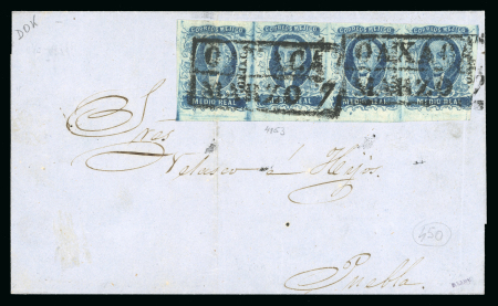 Stamp of Mexico » 1856-61 "Hidalgo" Issues 1856 Oaxaca ½ Real Blue group