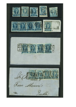 Stamp of Mexico » 1856-61 "Hidalgo" Issues 1856 Orizava ½ Real Blue group