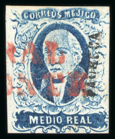 Stamp of Mexico » 1856-61 "Hidalgo" Issues 1856 Pachuca ½ Real Blue group