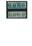 Stamp of Mexico » 1856-61 "Hidalgo" Issues 1856 Puebla Puebla and acatlán ½ Real Blue two strips of four