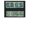 Stamp of Mexico » 1856-61 "Hidalgo" Issues 1856 Puebla Atlixco and Chalchicomula ½ Real Blue two strips of four