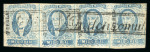 Stamp of Mexico » 1856-61 "Hidalgo" Issues 1856 Puebla Atlixco and Chalchicomula ½ Real Blue two strips of four